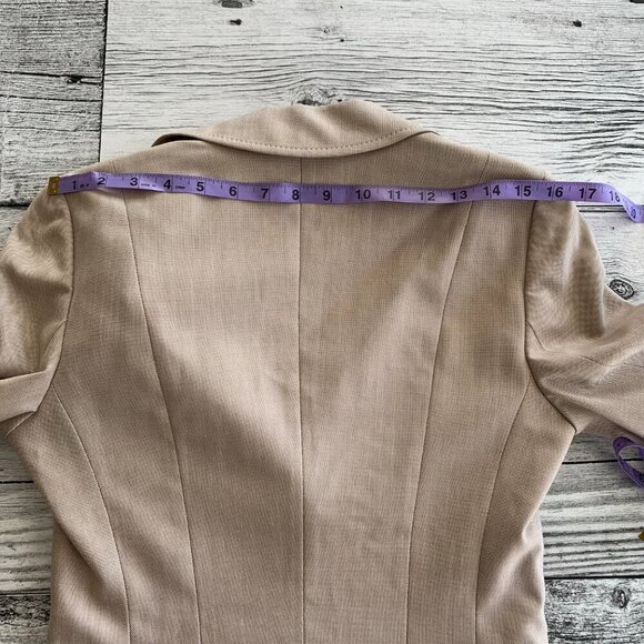 Escada Silk Wool Cotton Blend Two Button Structured Blazer - Picture 13 of 15